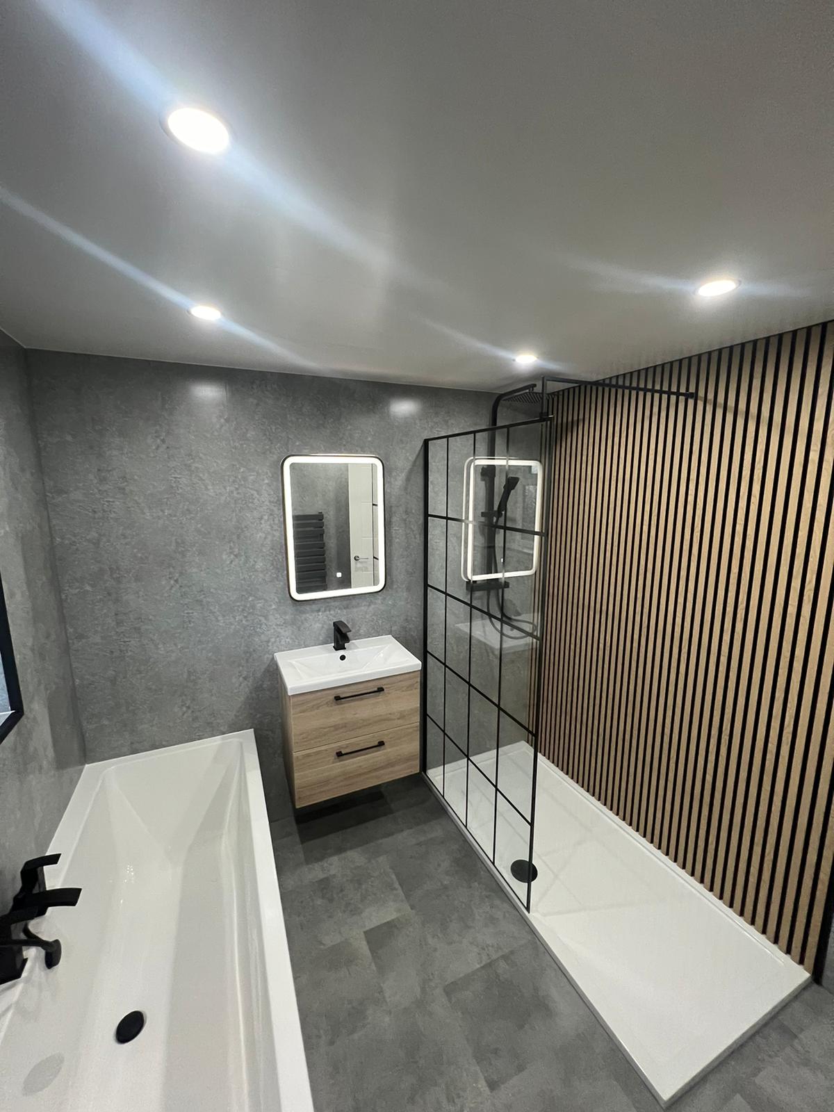 Experience Luxury: Our Stunning Bathroom Renovation Project with PVC and 3D Wall Panels