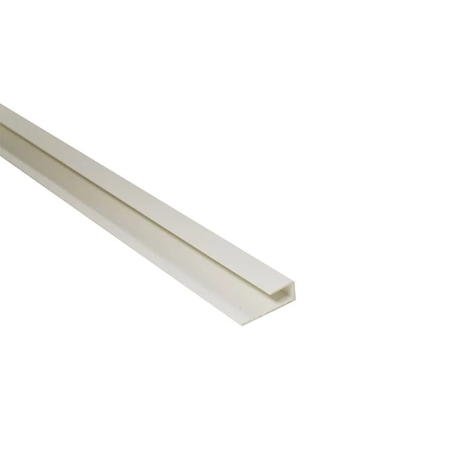 1-Part 8mm End Profile | White | Plastic Trim