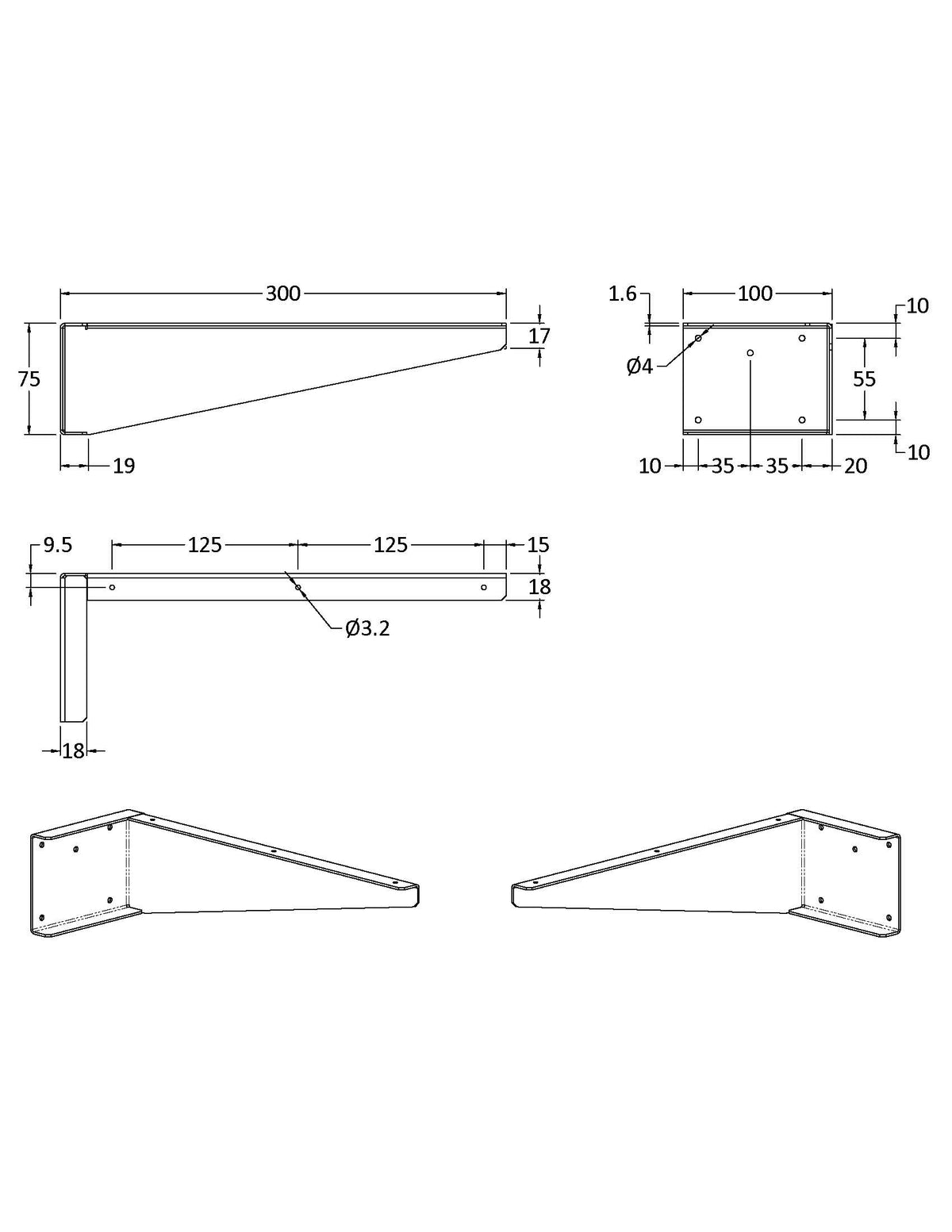 Shelf Support Brackets - Mersey Bathrooms Ltd