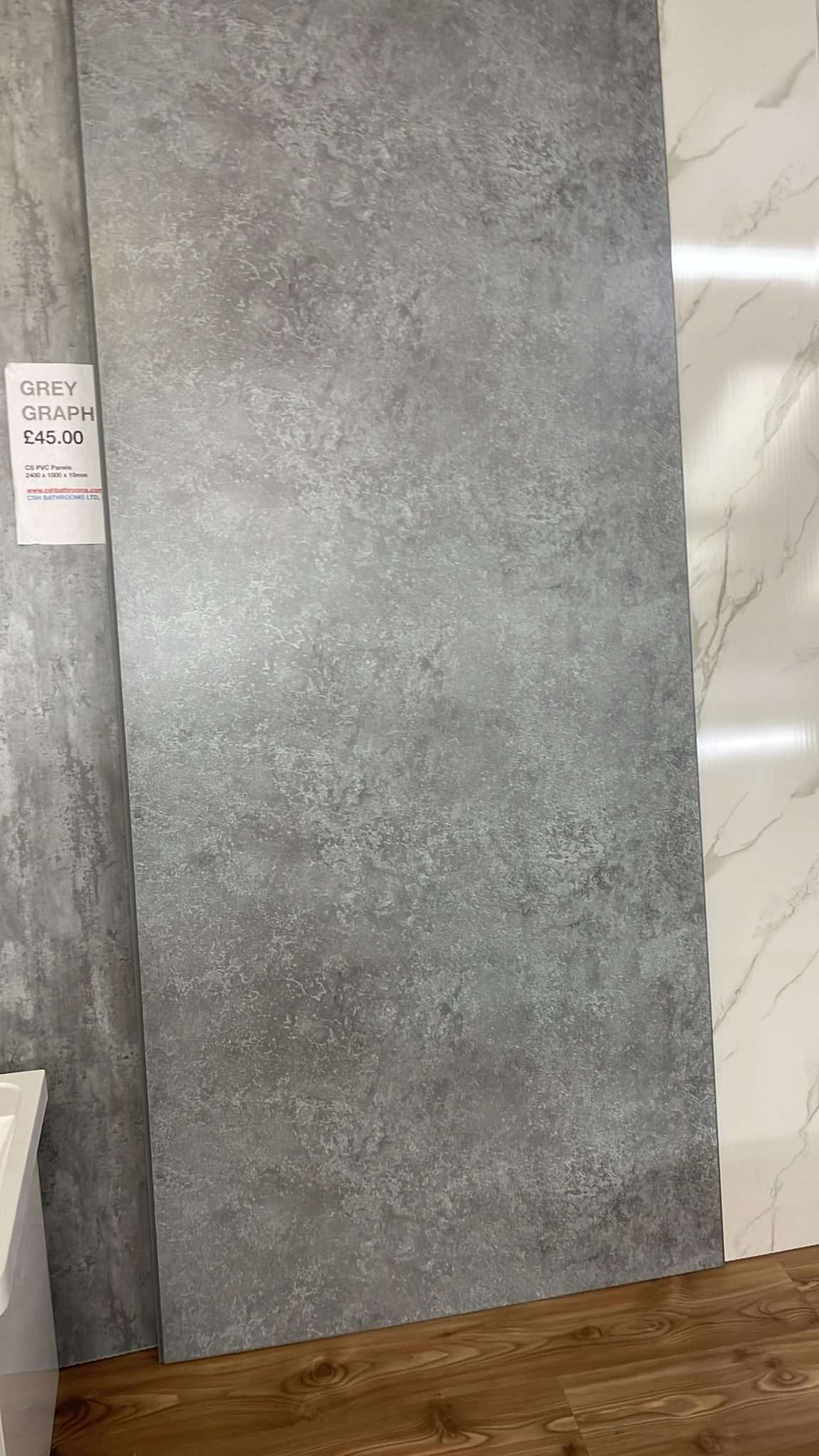 Concrete Grey 2400x1000x10mm PVC Panel