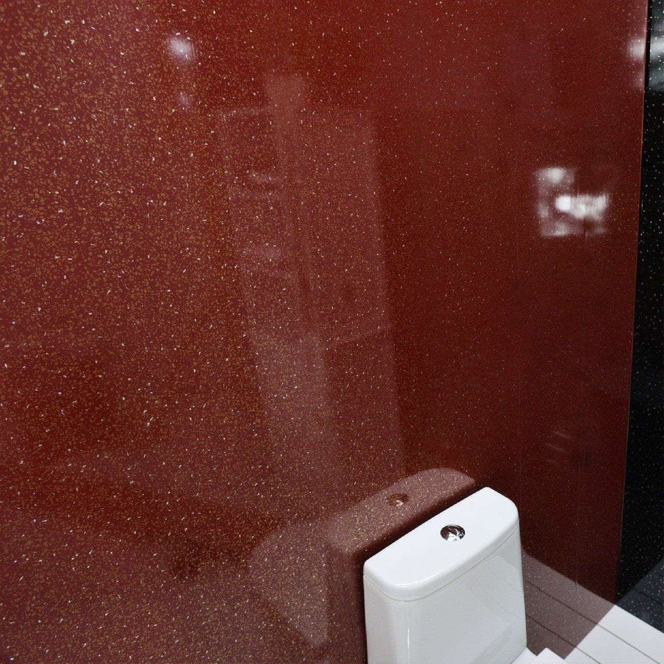 Red Sparkle 2950 x 250 x 8mm PVC Panel