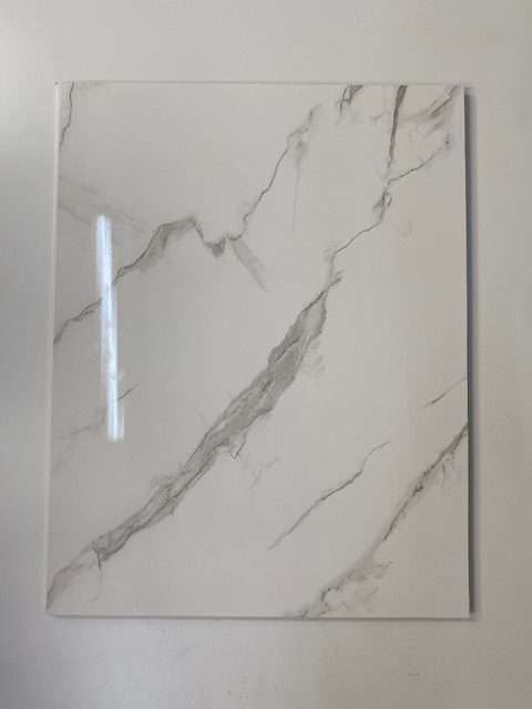 New White Marble Gloss 2400 x 1000 x 10mm PVC Panel