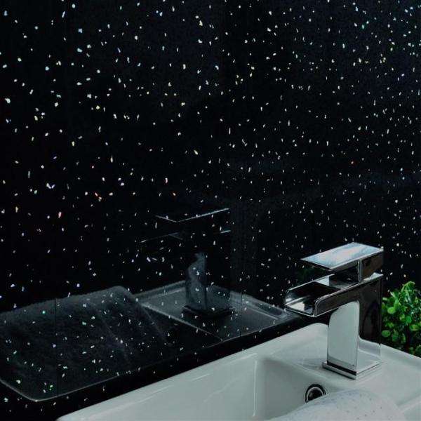 Black Sparkle 2950x250x8mm PVC Panel