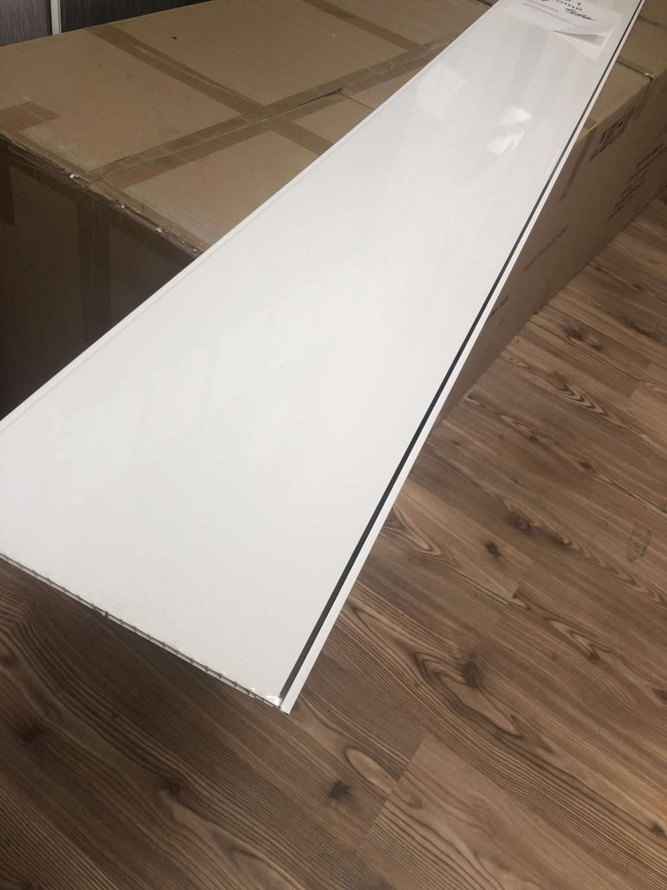 White external 2950 x 250 x 8mm PVC Panel