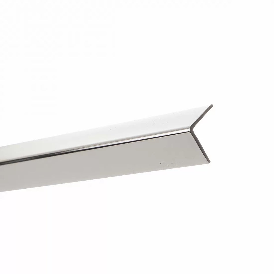 CHROME CORNER ANGLE TRIM PVC - 18.8MM X 18.8MM