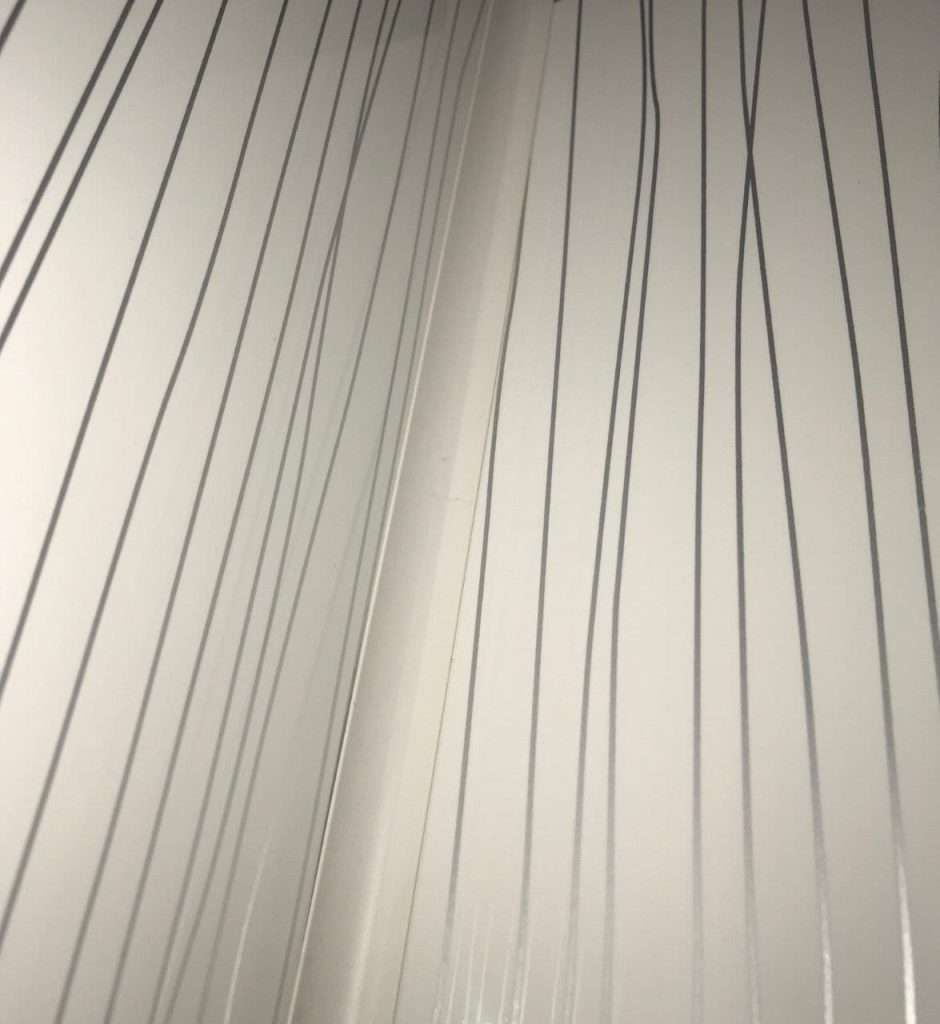 White Lines 2400x1000x10mm PVC Panel