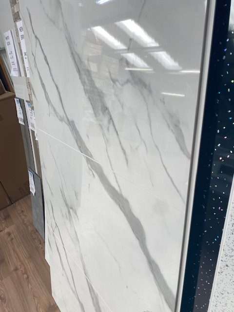 Cut Tile – New White Marble 2400x1000x10mm PVC Panel