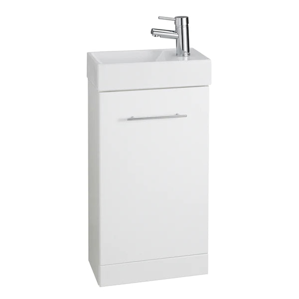 Kartell K-Vit Impakt 410mm Floor Standing Cloakroom Vanity Unit & Basin