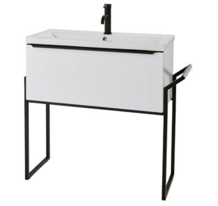 Kartell Kore 800mm Wall Mounted Drawer Unit & Ceramic Basin