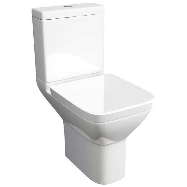 Kartell K-Vit Project Square White Close Coupled WC Pan With Cistern And Seat