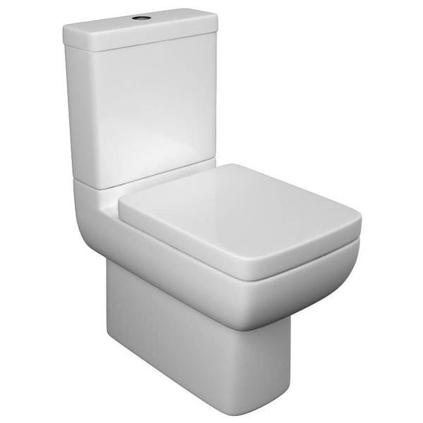 Kartell K-Vit Options 600 White Close To Wall Close Coupled WC With Cistern And Soft Close Seat