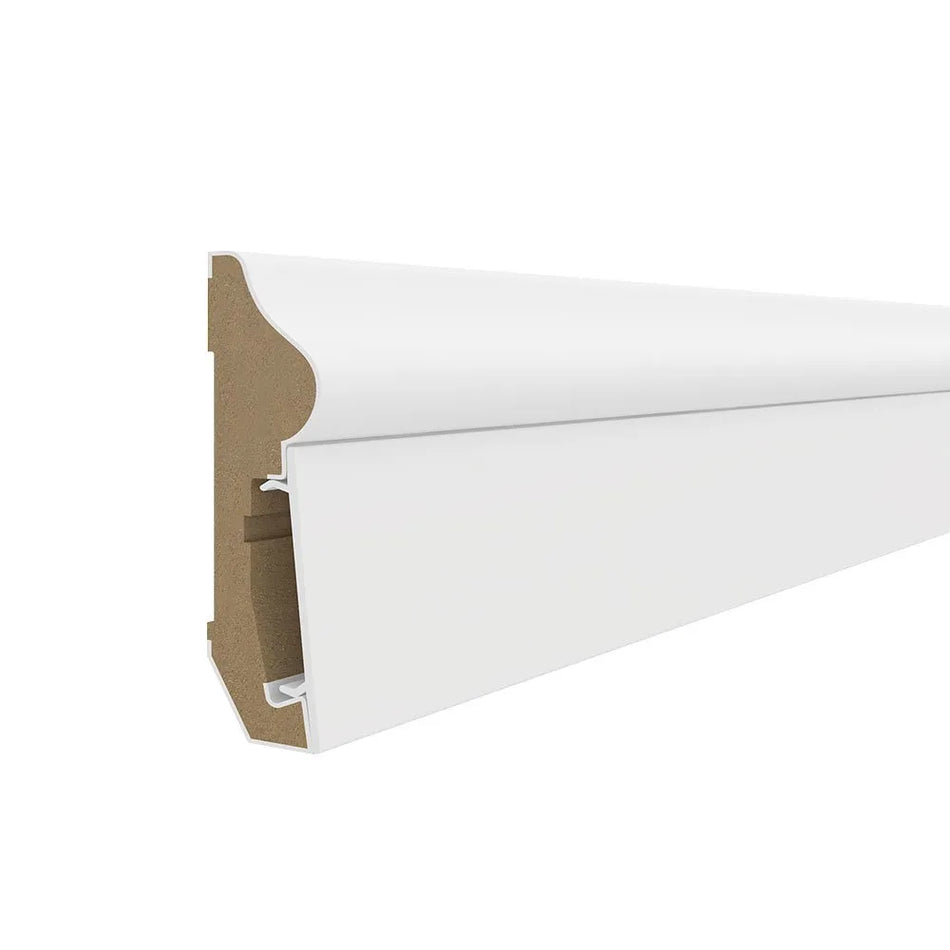 White E501 75mm x 2.4m Vox Skirting Board