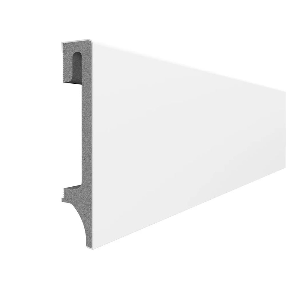 White ESP401 100mm x 2.4m Vox Skirting Board