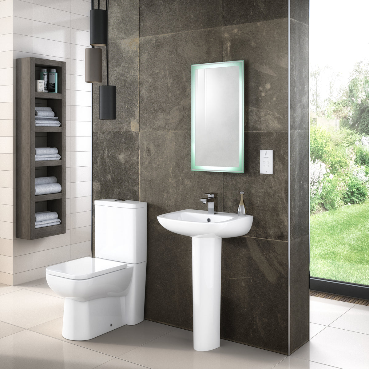 Ambrose Compact Semi Flush to Wall WC - Mersey Bathrooms Ltd