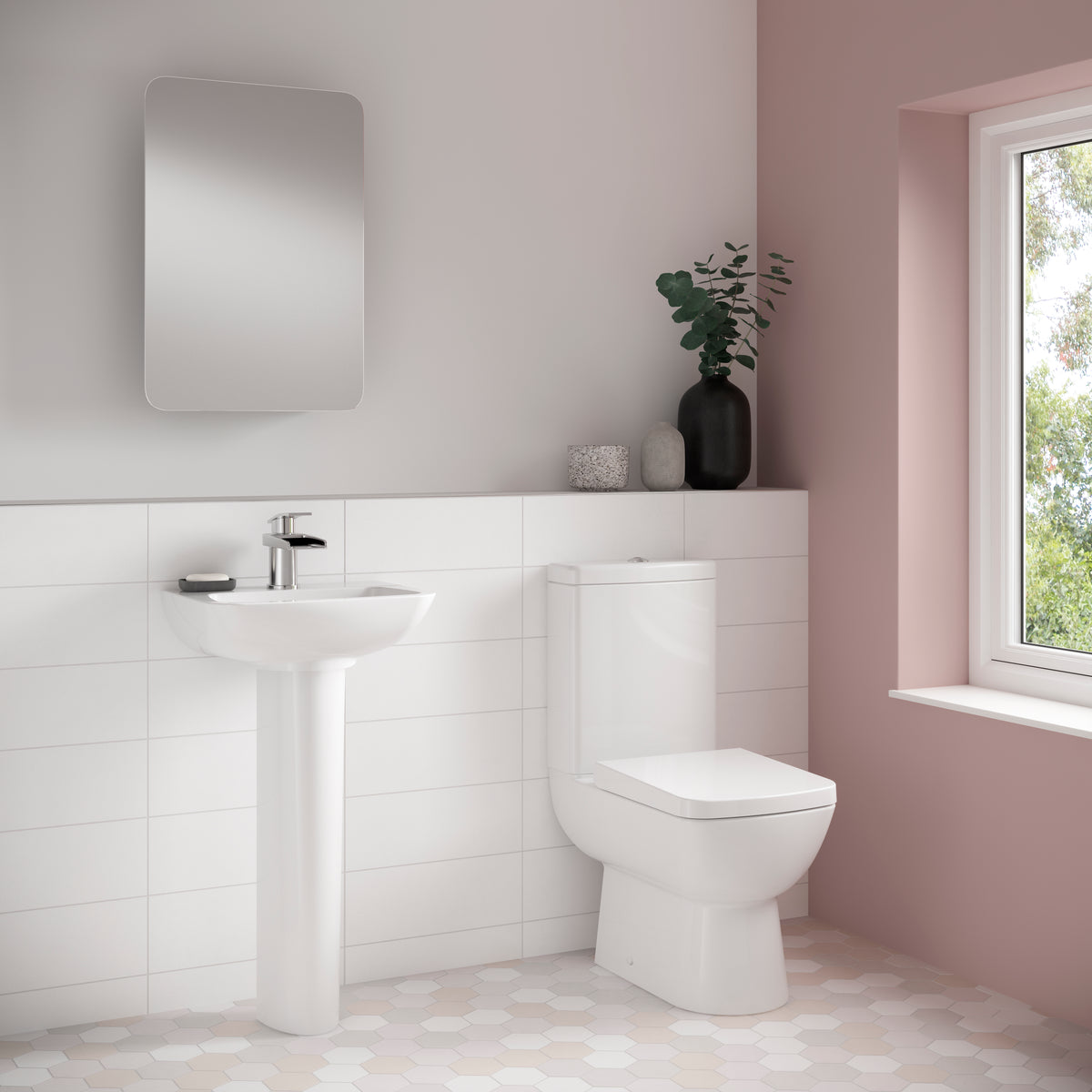 Ambrose Compact Semi Flush to Wall WC - Mersey Bathrooms Ltd