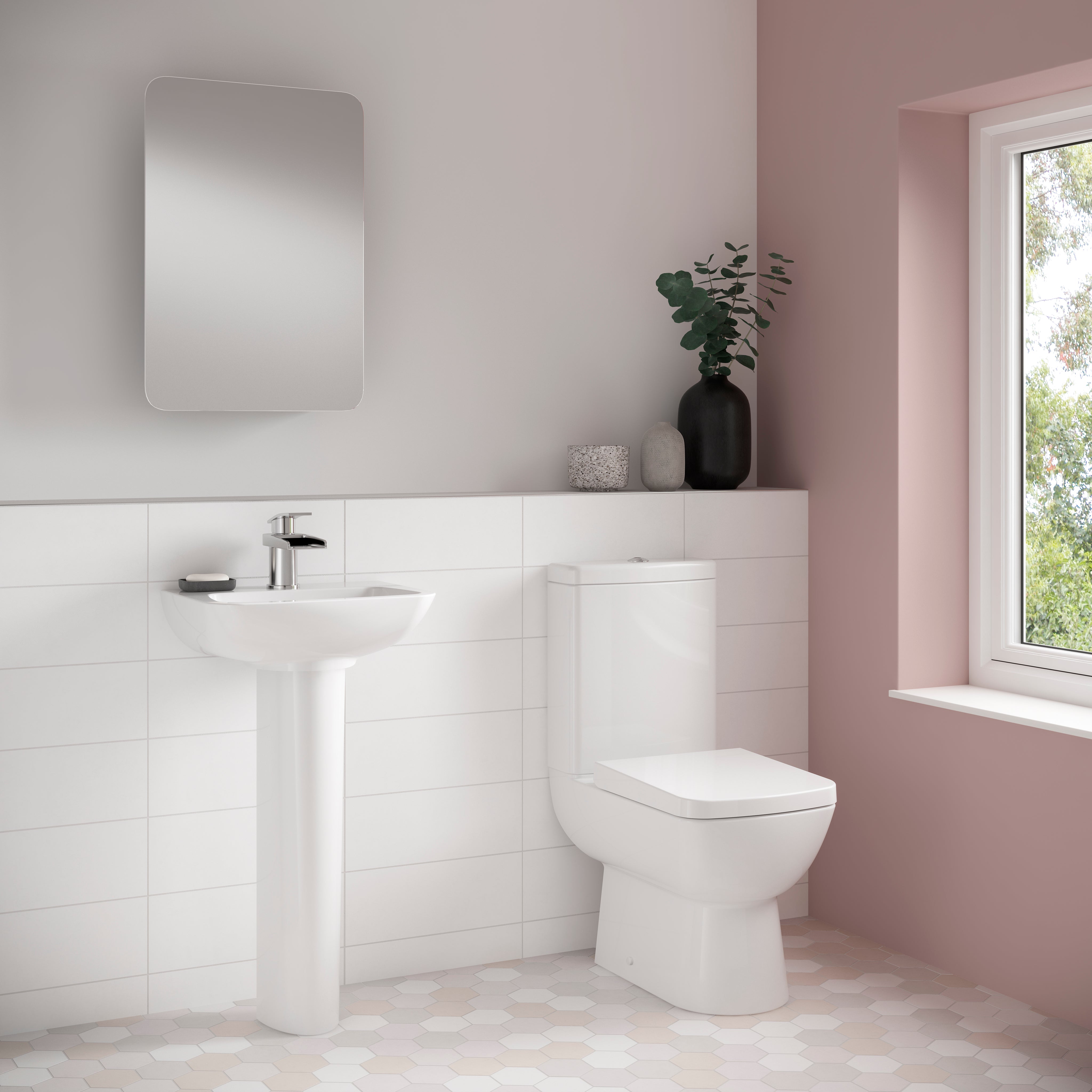 Ambrose Compact Semi Flush to Wall WC - Mersey Bathrooms Ltd