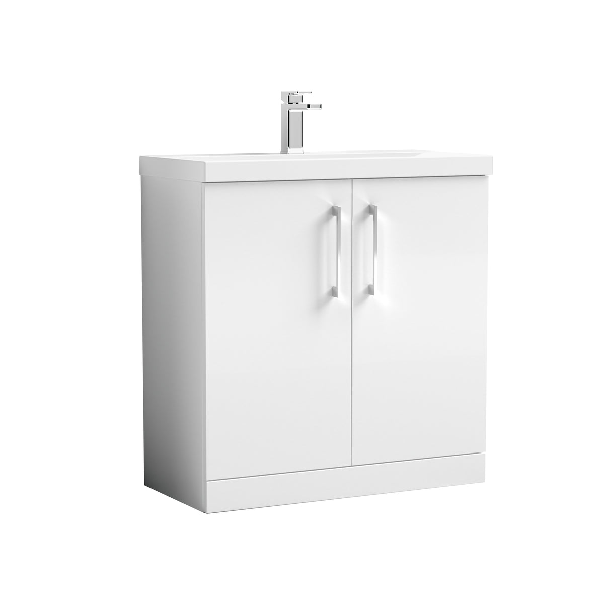 Arno 800mm Floor Standing 2-Door Vanity & Mid-Edge Basin - Mersey Bathrooms Ltd