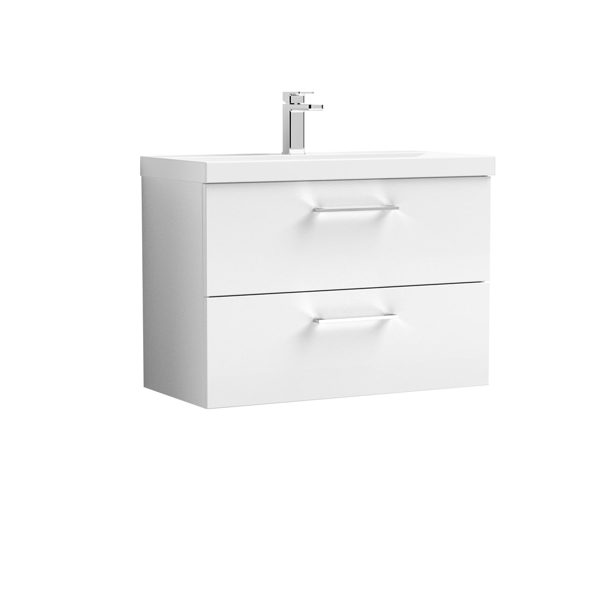 Arno 800mm Wall Hung 2-Drawer Vanity & Mid-Edge Basin - Mersey Bathrooms Ltd