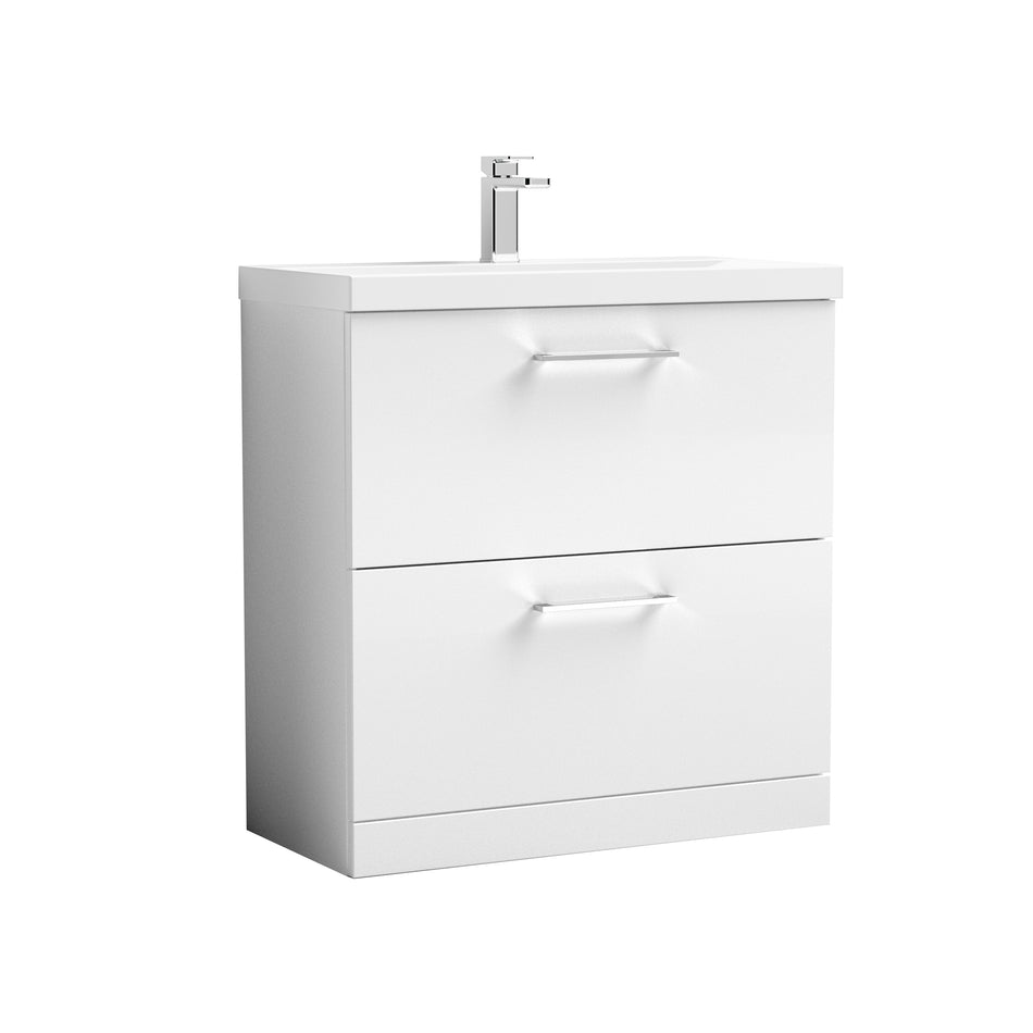 Arno 800mm Floor Standing 2-Drawer Vanity & Mid-Edge Basin - Mersey Bathrooms Ltd