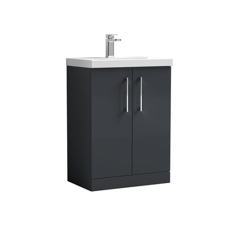 Arno 600mm Floor Standing 2-Door Vanity & Mid-Edge Basin - Mersey Bathrooms Ltd