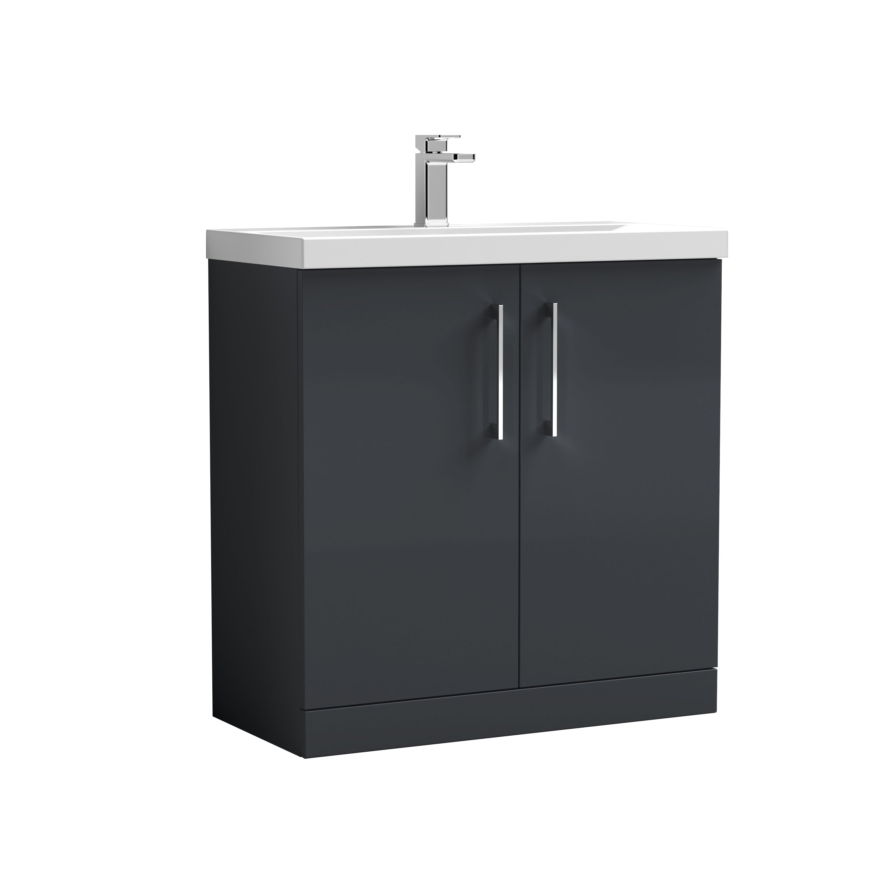 Arno 800mm Floor Standing 2-Door Vanity & Mid-Edge Basin - Mersey Bathrooms Ltd