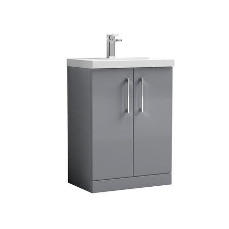 Arno 600mm Floor Standing 2-Door Vanity & Mid-Edge Basin - Mersey Bathrooms Ltd