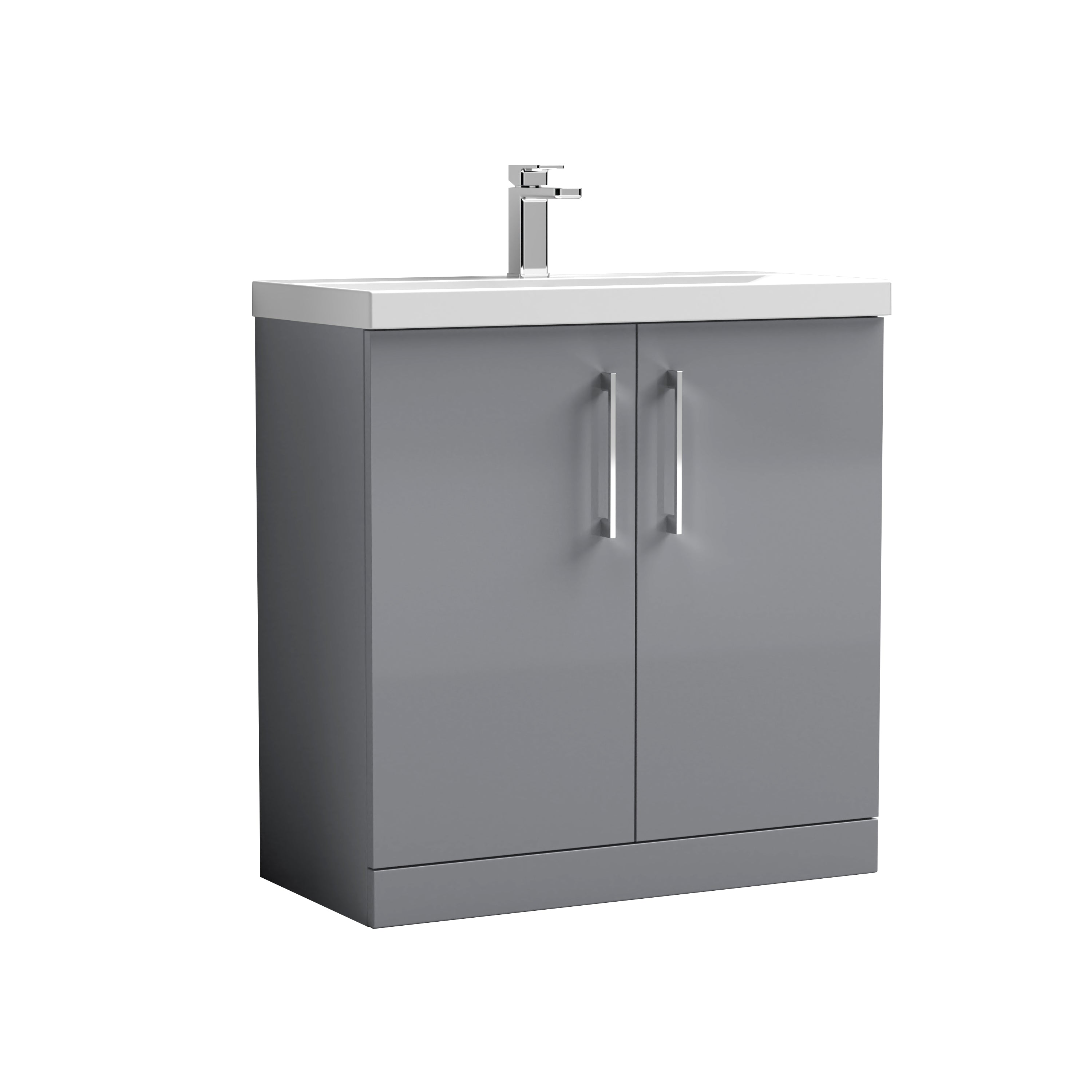 Arno 800mm Floor Standing 2-Door Vanity & Mid-Edge Basin - Mersey Bathrooms Ltd