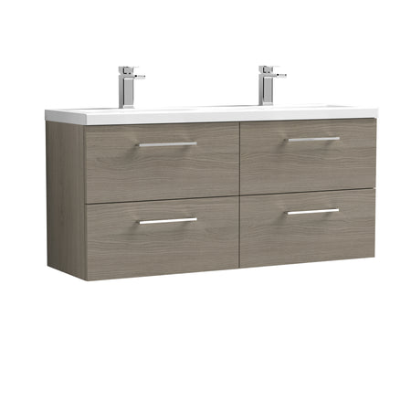 Arno 1200mm Wall Hung 4-Drawer Vanity & Double Basin - Mersey Bathrooms Ltd