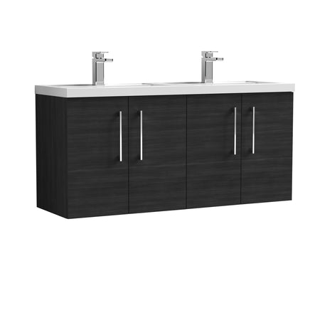 Arno 1200mm Wall Hung 4-Door Vanity & Double Basin - Mersey Bathrooms Ltd