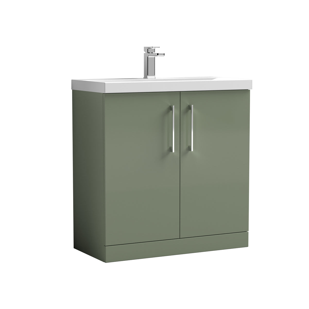 Arno 800mm Floor Standing 2-Door Vanity & Mid-Edge Basin - Mersey Bathrooms Ltd