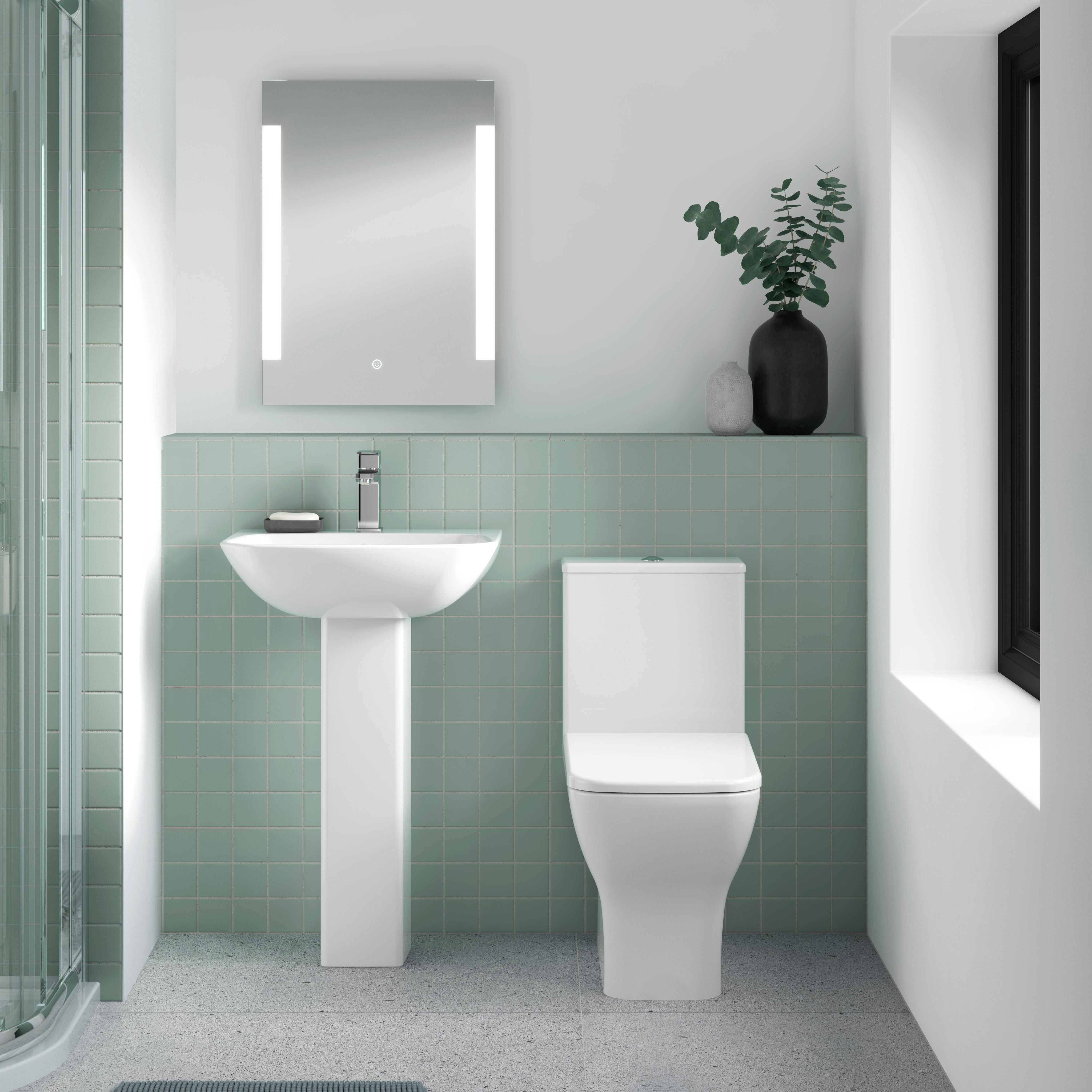 Ava 545mm Basin & Pedestal - Mersey Bathrooms Ltd