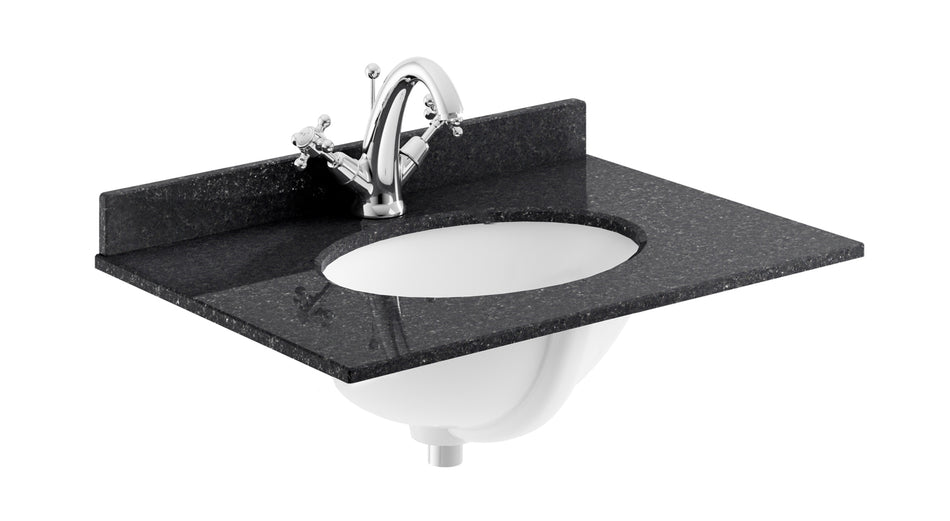 HR Single Bowl Marble Top - 1 Tap Hole