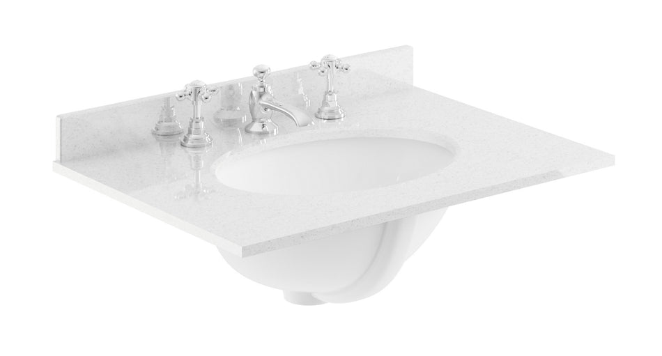 HR Single Bowl Marble Top - 3 Tap Hole