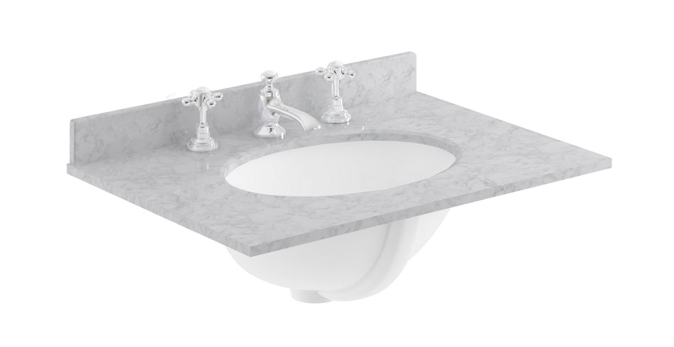 HR Single Bowl Marble Top - 3 Tap Hole