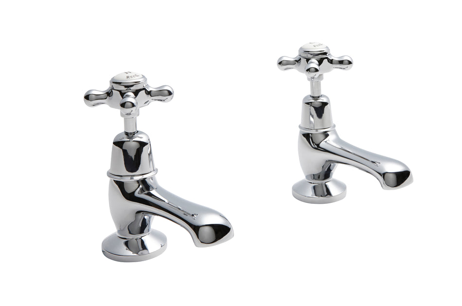 HR White Topaz With Crosshead Handle Basin Taps