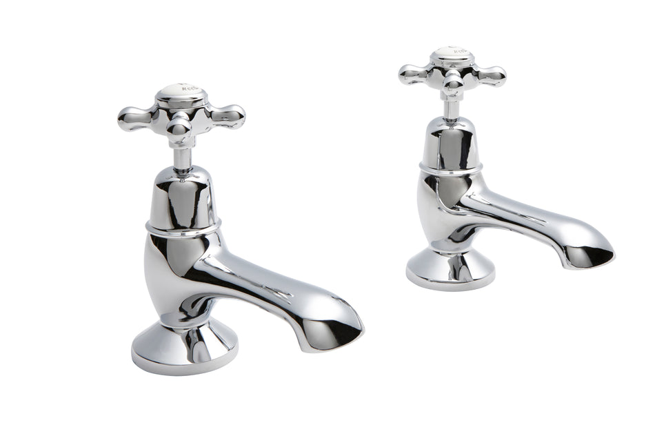 HR White Topaz With Crosshead Handle Bath Taps