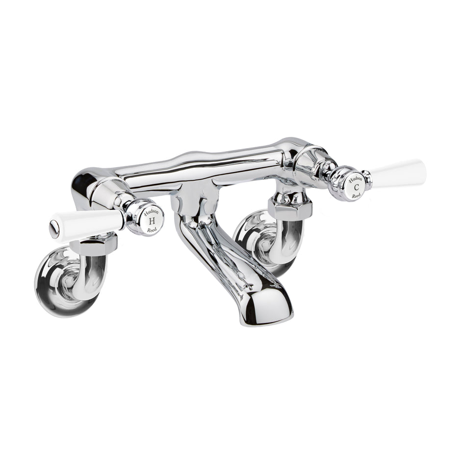 HR White Topaz With Lever Handle Wall Mounted Bath Filler