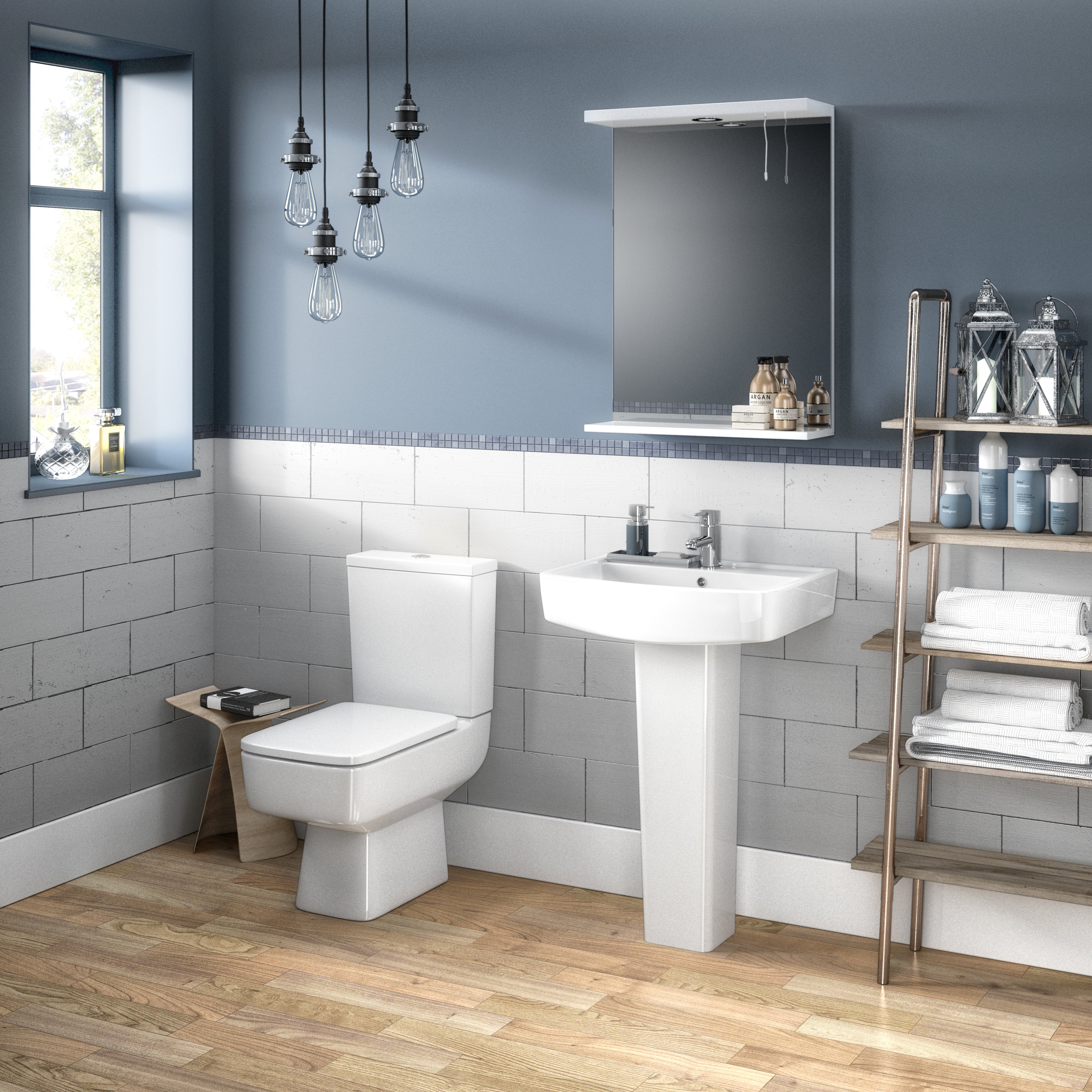 Bliss 520mm Basin & Pedestal - Mersey Bathrooms Ltd