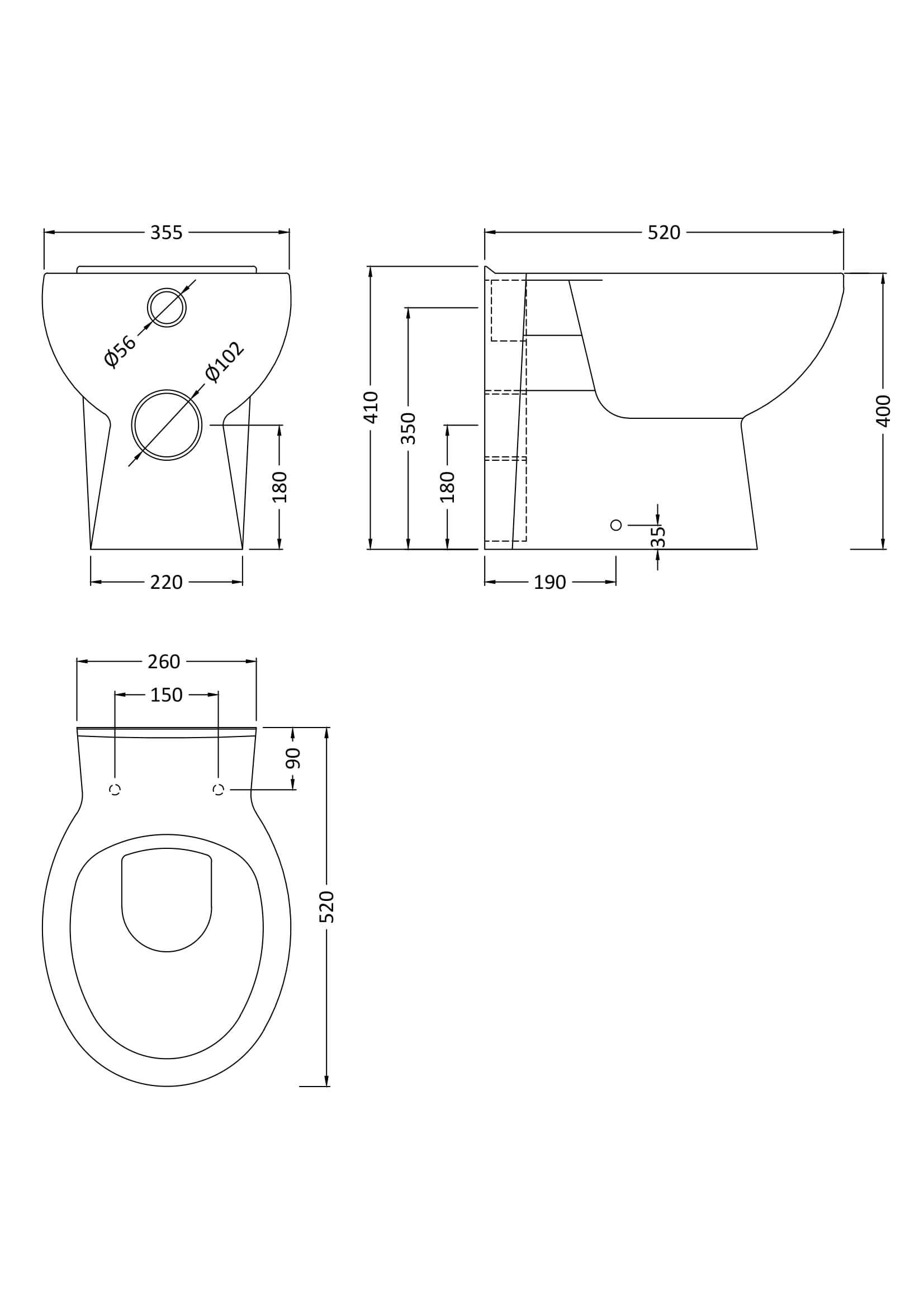 Melbourne Back To Wall Pan - Mersey Bathrooms Ltd