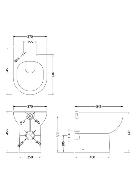 Lawton Comfort Height Back to Wall Pan - Mersey Bathrooms Ltd