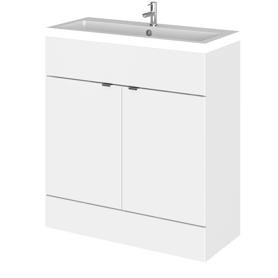 HR Fusion Floor Standing 2 Door Vanity Unit & Polymarble Basin 800mm