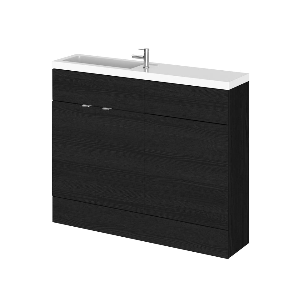 HR Fusion Floor Standing 2 Door Vanity Basin & WC Combination Compact 1100mm