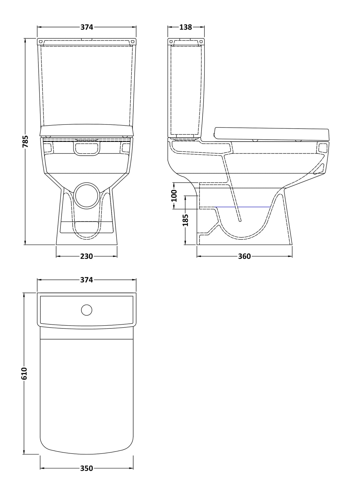 Bliss Semi Flush to Wall WC - Mersey Bathrooms Ltd