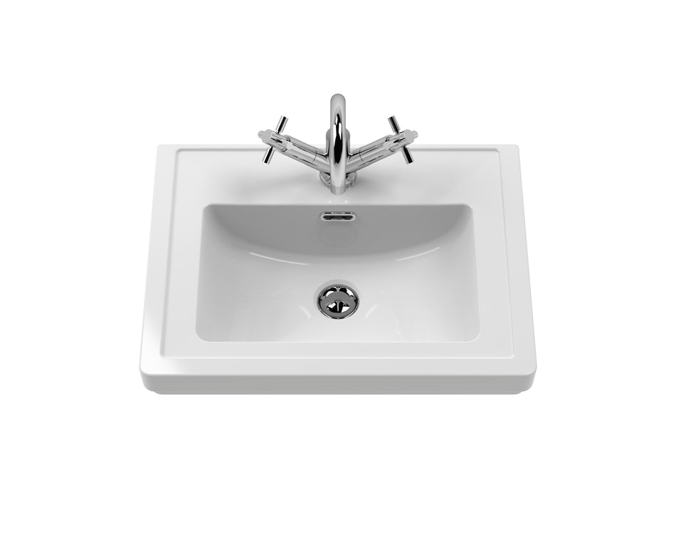 HR Components Fireclay Classic Basin 1 Tap Hole