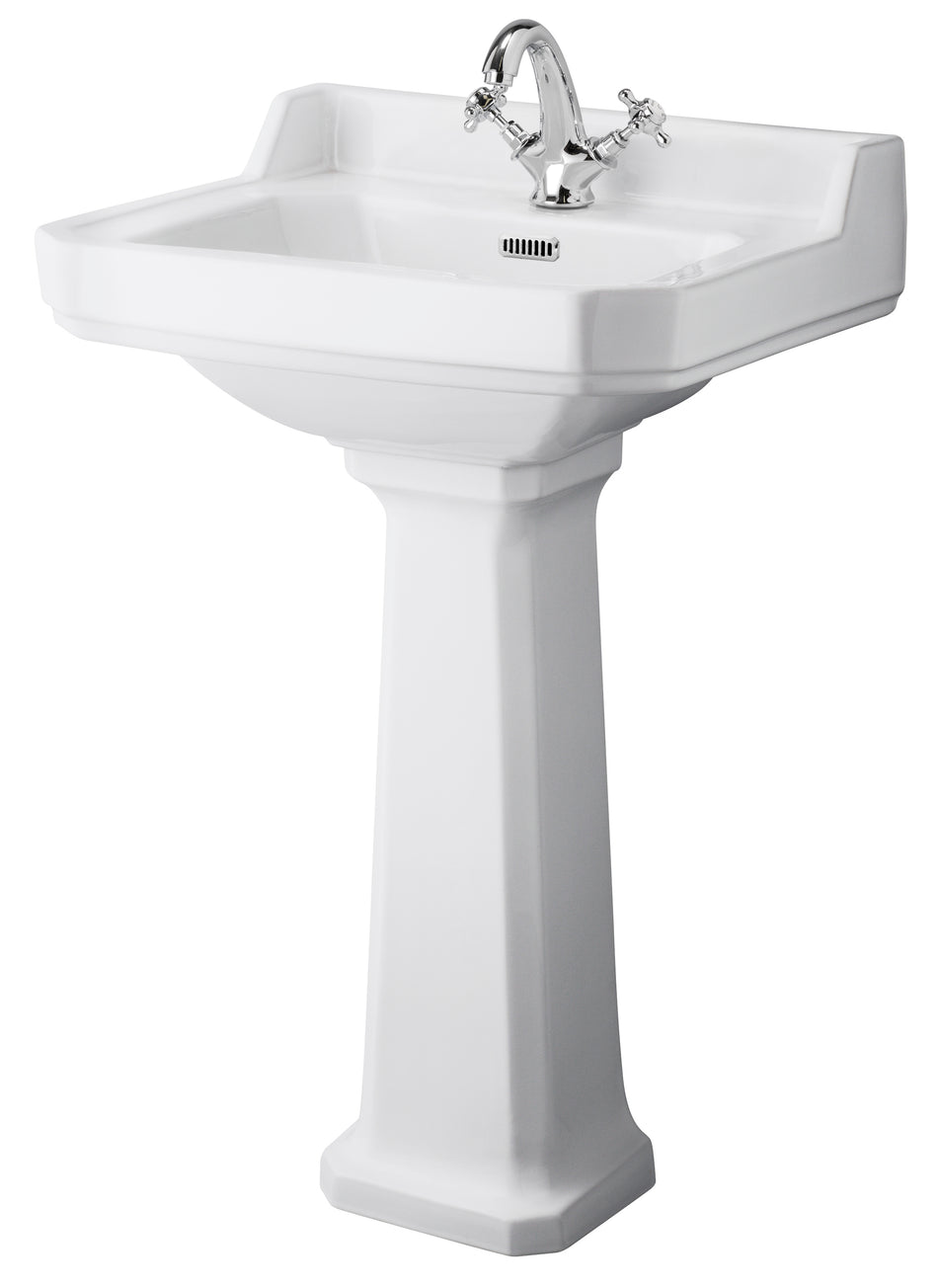 HR Richmond 560mm Basin & Pedestal 1 Tap Hole