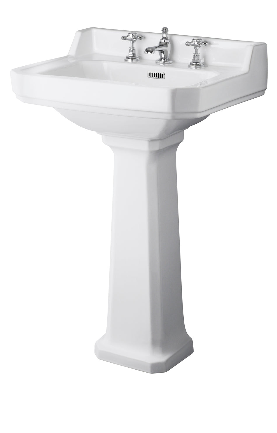 HR Richmond 560mm Basin & Pedestal 3 Tap Hole