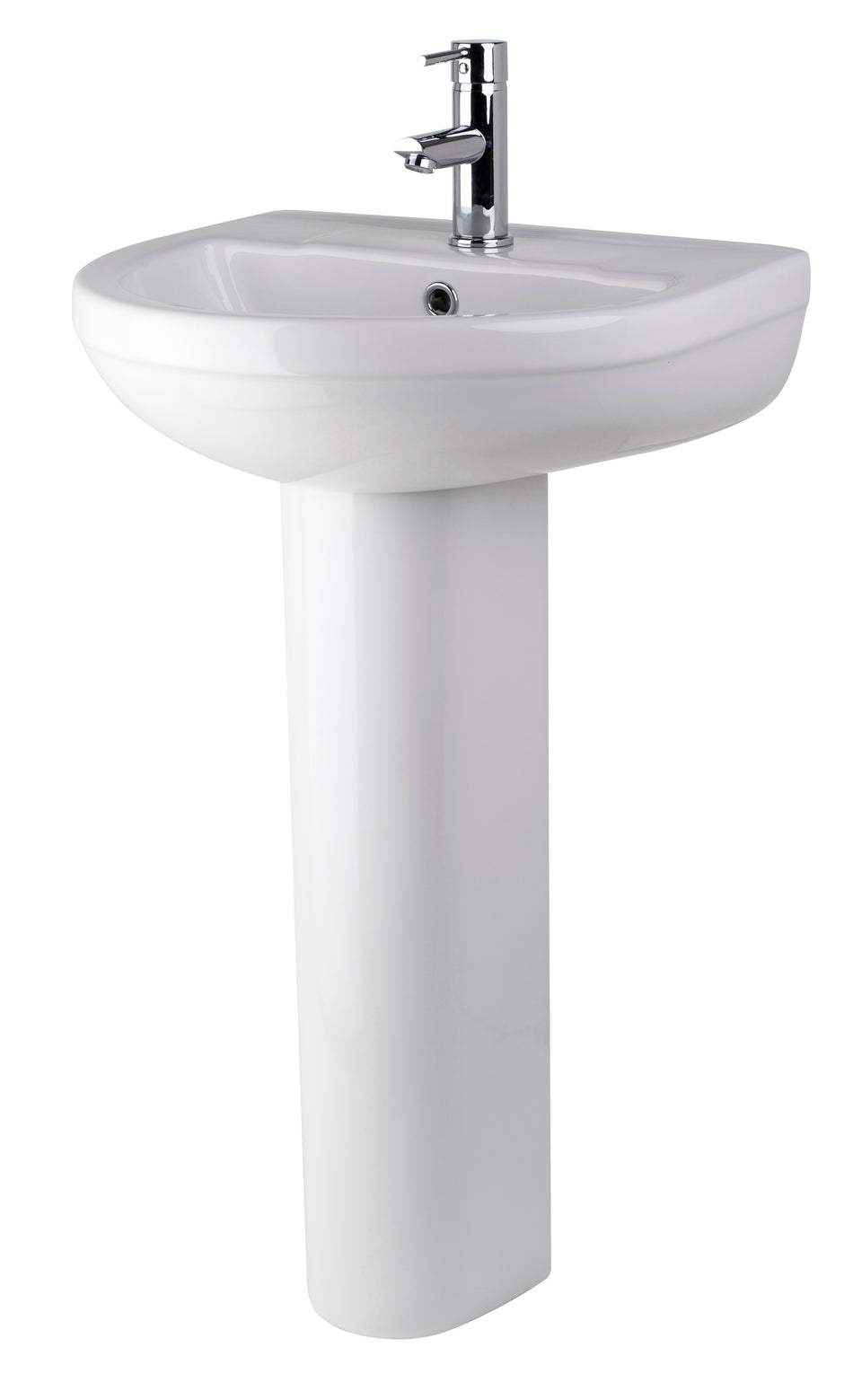 Harmony 500mm Basin & Pedestal - Mersey Bathrooms Ltd