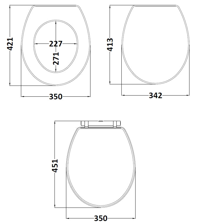 Classique Soft Close Wooden Toilet Seat - Mersey Bathrooms Ltd