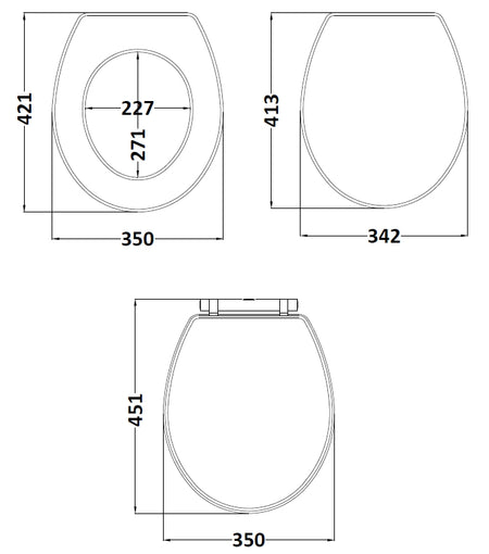 Classique Soft Close Wooden Toilet Seat - Mersey Bathrooms Ltd