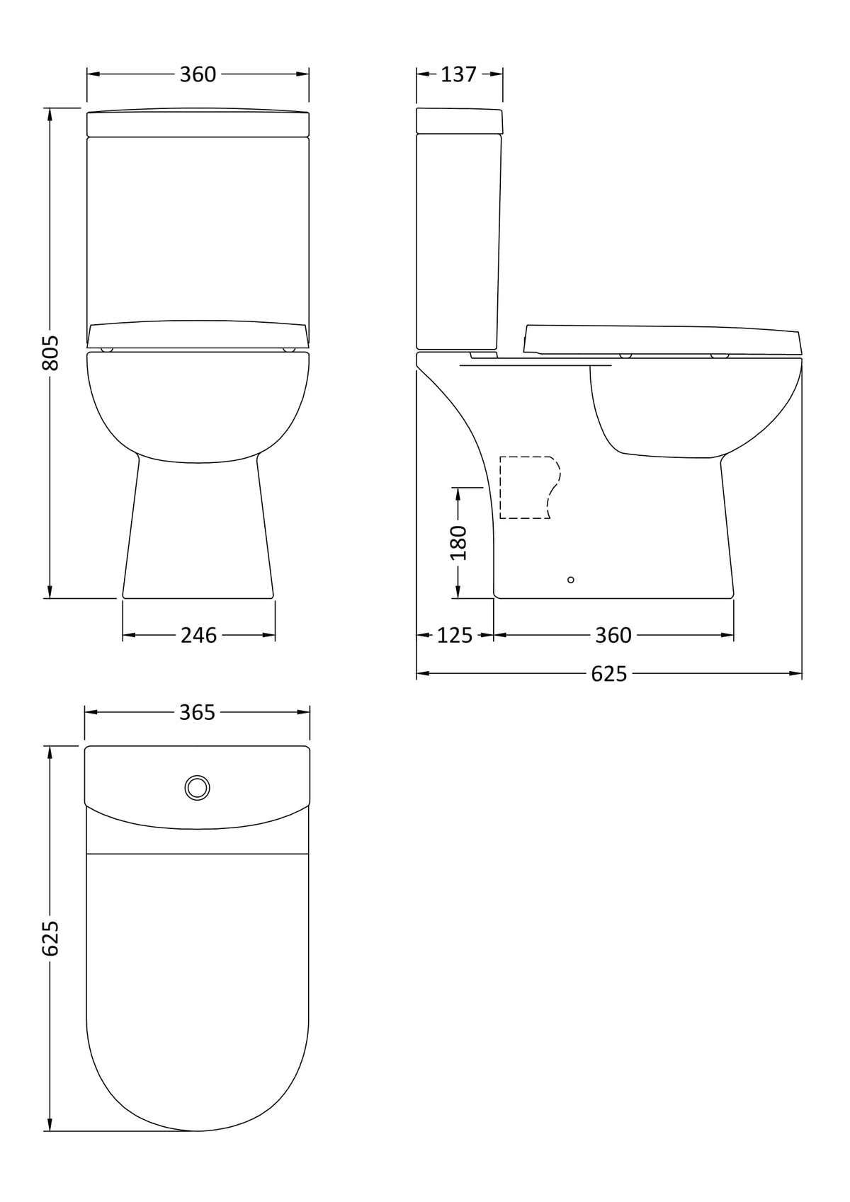 Lawton Compact Pan & Cistern - Mersey Bathrooms Ltd